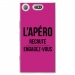 TPU0XZ1COMPAPEROFUSHIA - Coque souple pour Sony Xperia XZ1 Compact avec impression Motifs l'apéro recrute fushia