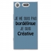 TPU0XZ1COMPBORDELIQUEBLEU - Coque souple pour Sony Xperia XZ1 Compact avec impression Motifs Je ne suis pas bordélique bleu