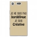 TPU0XZ1COMPBORDELIQUETAUPE - Coque souple pour Sony Xperia XZ1 Compact avec impression Motifs Je ne suis pas bordélique taupe