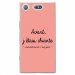 TPU0XZ1COMPCHIANTEROSE - Coque souple pour Sony Xperia XZ1 Compact avec impression Motifs Avant, j'étais chiante rose