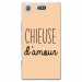 TPU0XZ1COMPCHIEUSEBEIGE - Coque souple pour Sony Xperia XZ1 Compact avec impression Motifs Chieuse d'Amour beige