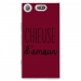 TPU0XZ1COMPCHIEUSEBORDEAU - Coque souple pour Sony Xperia XZ1 Compact avec impression Motifs Chieuse d'Amour bordeau