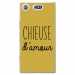 TPU0XZ1COMPCHIEUSEOR - Coque souple pour Sony Xperia XZ1 Compact avec impression Motifs Chieuse d'Amour or