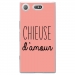 TPU0XZ1COMPCHIEUSEROSE - Coque souple pour Sony Xperia XZ1 Compact avec impression Motifs Chieuse d'Amour rose