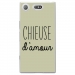 TPU0XZ1COMPCHIEUSEVERT - Coque souple pour Sony Xperia XZ1 Compact avec impression Motifs Chieuse d'Amour vert