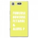 TPU0XZ1COMPFUMEUSEJAUNE - Coque souple pour Sony Xperia XZ1 Compact avec impression Motifs fumeuse et alors jaune