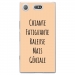 TPU0XZ1COMPGENIALEBEIGE - Coque souple pour Sony Xperia XZ1 Compact avec impression Motifs Chiante mais Géniale beige