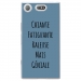 TPU0XZ1COMPGENIALEBLEU - Coque souple pour Sony Xperia XZ1 Compact avec impression Motifs Chiante mais Géniale bleu