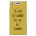TPU0XZ1COMPGENIALEOR - Coque souple pour Sony Xperia XZ1 Compact avec impression Motifs Chiante mais Géniale or