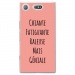 TPU0XZ1COMPGENIALEROSE - Coque souple pour Sony Xperia XZ1 Compact avec impression Motifs Chiante mais Géniale rose