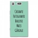 TPU0XZ1COMPGENIALETURQUOISE - Coque souple pour Sony Xperia XZ1 Compact avec impression Motifs Chiante mais Géniale turquoise