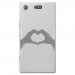 TPU0XZ1COMPMAINCOEUR - Coque souple pour Sony Xperia XZ1 Compact avec impression Motifs mains en forme de coeur