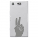 TPU0XZ1COMPMAINPEACE - Coque souple pour Sony Xperia XZ1 Compact avec impression Motifs main Peace and Love