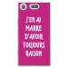 TPU0XZ1COMPRAISONFUSHIA - Coque souple pour Sony Xperia XZ1 Compact avec impression Motifs marre d'avoir raison fushia