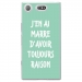 TPU0XZ1COMPRAISONTURQUOISE - Coque souple pour Sony Xperia XZ1 Compact avec impression Motifs marre d'avoir raison turquoise