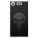 TPU0XZ1COMPSKULLCARBONE - Coque souple pour Sony Xperia XZ1 Compact avec impression Motifs tête de mort sur fond carbone
