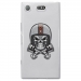 TPU0XZ1COMPSKULLCASQUE - Coque souple pour Sony Xperia XZ1 Compact avec impression Motifs tête de mort avec un casque de mot