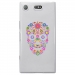 TPU0XZ1COMPSKULLFLEUR - Coque souple pour Sony Xperia XZ1 Compact avec impression Motifs crâne en fleurs