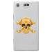 TPU0XZ1COMPSKULLOR - Coque souple pour Sony Xperia XZ1 Compact avec impression Motifs tête de mort aspect or