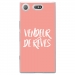 TPU0XZ1COMPVENDREVEROSE - Coque souple pour Sony Xperia XZ1 Compact avec impression Motifs vendeur de rêves rose
