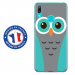TPU0Y62019CHOUETTE1 - Coque souple pour Huawei Y6 (2019) avec impression Motifs chouette bleue et grise