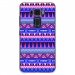 TPU0ZE520KLAZTEQUEBLEUVIO - Coque souple pour Asus Zenfone 3 ZE520KL avec impression Motifs aztèque bleu et violet