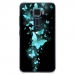TPU0ZE520KLPAPILLONSBLEUS - Coque souple pour Asus Zenfone 3 ZE520KL avec impression Motifs papillons bleus
