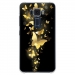 TPU0ZE520KLPAPILLONSDORES - Coque souple pour Asus Zenfone 3 ZE520KL avec impression Motifs papillons dorés