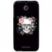 TPU1DES510SKULLFLOWER - Coque souple pour HTC Desire 510 avec impression Motifs skull fleuri