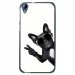TPU1DES626CHIENVBLANC - Coque souple pour HTC Desire 626 avec impression Motifs chien à lunettes sur fond blanc