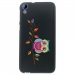 TPU1DES820CHOUETTEBRANCHE - Coque Souple en gel noir pour HTC Desire 820 avec impression Motifs chouette sur une branche