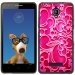 TPU1FOVAARABESQUEFUSHIA - Coque Souple en gel noir pour Orange Fova avec impression Motifs arabesque fushia