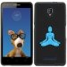 TPU1FOVABOUDDHABLEU - Coque Souple en gel noir pour Orange Fova avec impression Motifs bouddha bleu