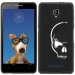 TPU1FOVACRANEBLANC - Coque Souple en gel noir pour Orange Fova avec impression Motifs crâne blanc