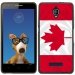 TPU1FOVADRAPCANADA - Coque Souple en gel noir pour Orange Fova avec impression Motifs drapeau du Canada