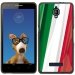 TPU1FOVADRAPITALIE - Coque Souple en gel noir pour Orange Fova avec impression Motifs drapeau de l'Italie