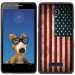 TPU1FOVADRAPUSAVINTAGE - Coque Souple en gel noir pour Orange Fova avec impression Motifs drapeau USA vintage
