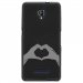 TPU1FOVAMAINCOEUR - Coque souple pour Orange Fova avec impression Motifs mains en forme de coeur