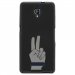 TPU1FOVAMAINPEACE - Coque souple pour Orange Fova avec impression Motifs main Peace and Love