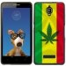 TPU1FOVARASTA - Coque Souple en gel noir pour Orange Fova avec impression Motifs rasta