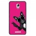 TPU1LENOVOBCHIENVFUSHIA - Coque souple pour Lenovo B avec impression Motifs chien à lunettes sur fond fushia