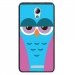 TPU1LENOVOBCHOUETTE4 - Coque souple pour Lenovo B avec impression Motifs chouette endormie bleue et rose