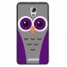 TPU1LENOVOBCHOUETTE5 - Coque souple pour Lenovo B avec impression Motifs chouette mauve et grise