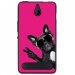 TPU1LUMIA550CHIENVFUSHIA - Coque souple pour Microsoft Lumia 550 avec impression Motifs chien à lunettes sur fond fushia