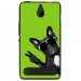 TPU1LUMIA550CHIENVVERT - Coque souple pour Microsoft Lumia 550 avec impression Motifs chien à lunettes sur fond vert