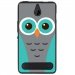 TPU1LUMIA550CHOUETTE1 - Coque souple pour Microsoft Lumia 550 avec impression Motifs chouette bleue et grise