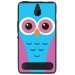 TPU1LUMIA550CHOUETTE3 - Coque souple pour Microsoft Lumia 550 avec impression Motifs chouette bleue et rose