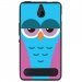 TPU1LUMIA550CHOUETTE4 - Coque souple pour Microsoft Lumia 550 avec impression Motifs chouette endormie bleue et rose