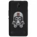 TPU1LUMIA550SKULLCASQUE - Coque souple pour Microsoft Lumia 550 avec impression Motifs tête de mort avec un casque de moto