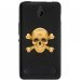 TPU1LUMIA550SKULLOR - Coque souple pour Microsoft Lumia 550 avec impression Motifs tête de mort aspect or